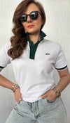 renkli yaka unısex beyaz tshirt