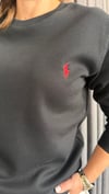 rl pike unısex siyah sweat