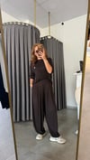 şalvar model kahve takım