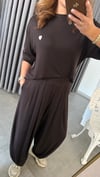 şalvar model kahve takım