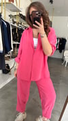 şalvar model pembe takım