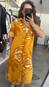 sarı desen gömlek elbise