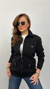siyah tam fermuar unısex sweat