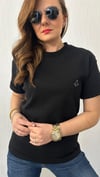 siyah taş kuş logo tshirt
