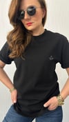 siyah taş kuş logo tshirt