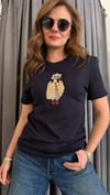 taşlı ayıcıklı lacivert tshirt