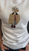 taşlı ayıcıklı tshirt beyaz