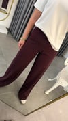 taşlı bordo pantolon