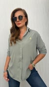 tensel yeşil kuş gömlek