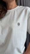 th bis yaka unısex beyaz tshirt