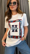 th büyük yazı beyaz unısex tshirt