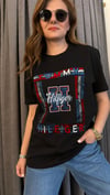 th büyük yazı unısex siyah tshirt