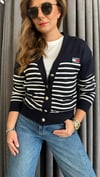 th model çizgili hırka