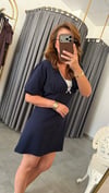 th model lacivert kısa elbise