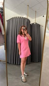 th model pembe kısa elbise