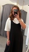 tshirt detay siyah elbise