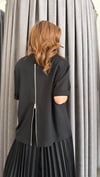 tshirt detaylı pileli elbise
