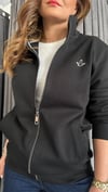 unısex petek doku siyah sweat