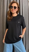 unısex siyah kuş tshirt