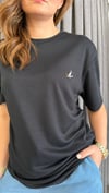 unısex siyah kuş tshirt