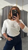 uzun kol kuş beyaz tshirt