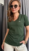 v yaka lcst yeşil tshirt