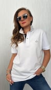 yaka desen beyaz unısex tshirt