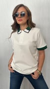 yaka renk polo yaka beyaz tshirt