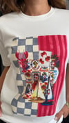 yengeç detay beyaz tshirt