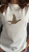 yeni kuş uzun kol beyaz tshirt