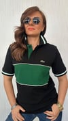 yeşil şerit polo yaka tshirt