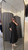 zımba detay siyah elbise
