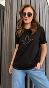 zincir detay siyah tshirt