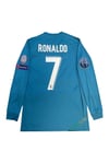 Real Madrid 2018 Deplasman Şampiyonlar Ligi Uzun Kol Ronaldo Retro Maç Forması