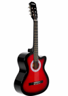 Longa Kesik Kasa Klasik Gitar Kırmızı Cutaway Klasik Gitar 4 /4 Tam Kasa 