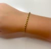 Çelik Bileklik Burgu Bileklik 4 mm Gold