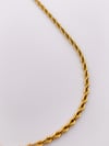 Çelik Burgu Kolye 4 mm 45 cm Gold