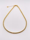 Çelik Burgu Kolye 4 mm 45 cm Gold