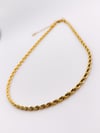 Çelik Burgu Kolye 4 mm 45 cm Gold