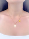 Çelik Kolye Çerçeveli Yonca Kolye Gold