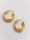 Çelik Küpe Beşli Sarmal Halka Küpe
