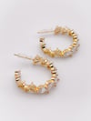 Çelik Küpe Damla Taşlı Küpe