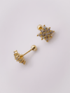 Cerrahi ÇeliCerrahi Çelik Piercing Full Taş Detaylı Kuzey Yıldızı Kıkırdak Helix Tragus Piercing (1adet)k Piercing Full Taşlı Çiçek Figürlü Kıkırdak Helix Tragus Piercing (1adet)