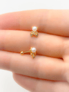 Cerrahi Çelik İncili Zirkon Taşlı Ayıcık Figürlü Kıkırdak Helix Tragus Piercing(1adet)