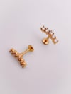 Cerrahi Çelik Piercing Beş Taşlı Kıkırdak Helix Tragus Piercing (1adet) -V2