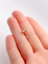 Cerrahi Çelik Piercing Full Zirkon Taşlı Yonca Kıkırdak Helix Tragus Piercing (1adet)