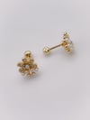 Cerrahi Çelik Piercing İncili Çiçek Figürlü Kıkırdak Helix Tragus Piercing (1adet)