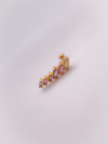 Cerrahi Çelik Piercing Renkli Dörtgen 6 Taşlı Kıkırdak Helix Piercing (1adet)