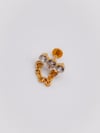 Cerrahi Çelik Piercing Zincirli Üç Taş Kıkırdak Helix Tragus Piercing (1adet)