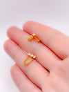Cerrahi Çelik Piercing Zincirli Üç Taş Kıkırdak Helix Tragus Piercing (1adet)